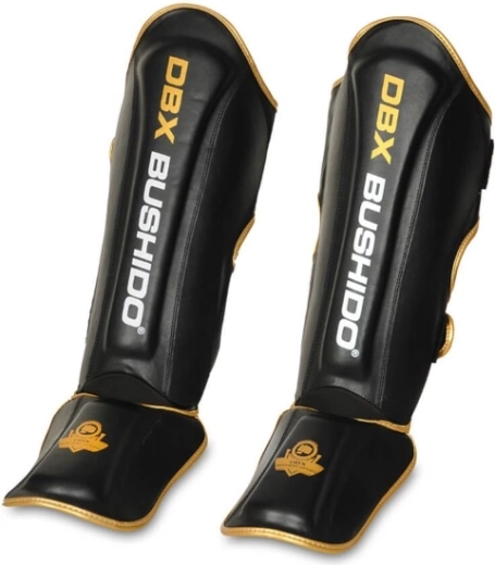 Protecții pentru tibie și rist DBX BUSHIDO, negru‑auriu