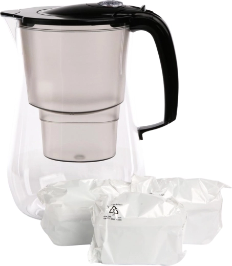 Cana filtrantă Onyx 4,2 l neagră + 3× cartuș filtrant cu magneziu