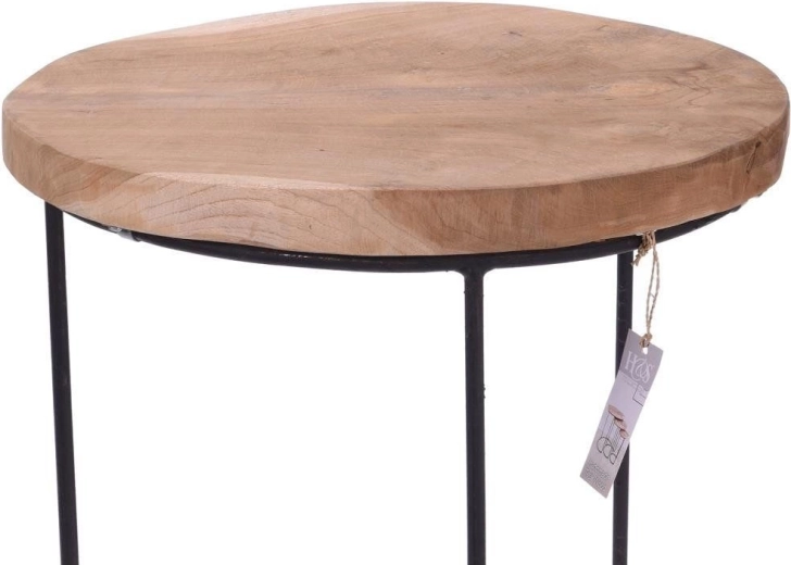 Lemn de tec natural și metal rezistent