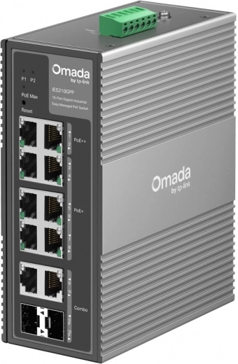 Switch industrial gigabit TP-Link Omada IES210GPP cu PoE+/PoE++