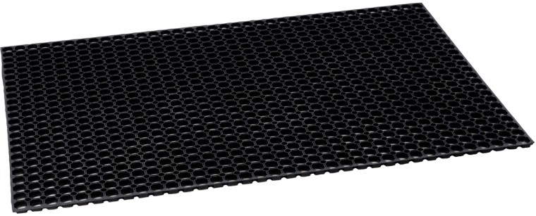 Covor din cauciuc tip fagure 100 × 150 cm, negru