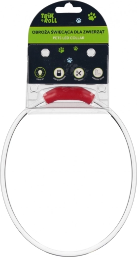 Zgardă LED luminoasă cu încărcare USB pentru câini și pisici