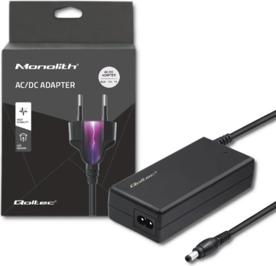 Adaptor de alimentare de la rețea Qoltec 84 W 12 V 7 A cu conector de 5,5 × 2,5 mm