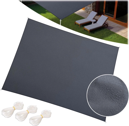 Prelată de umbrire dreptunghiulară 3 × 4 m gri