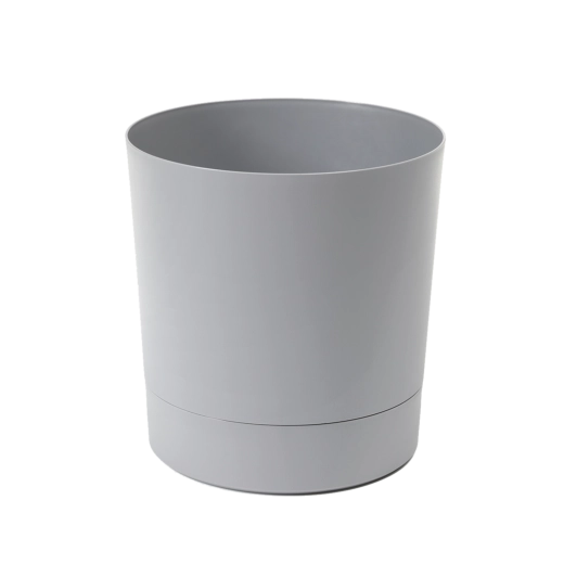 Ghiveci cu farfurioară Aura 22,5 cm gri