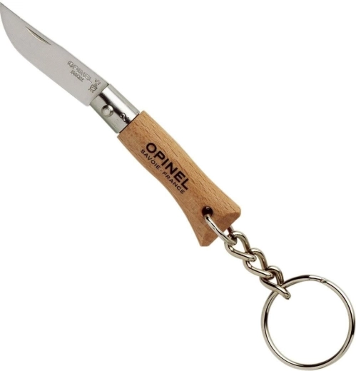 Opinel N°02 Inox cuțit de buzunar pentru chei 3,5 cm, lemn de fag