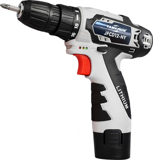 Șurubelniță electrică cu acumulator 12 V cu LED, geantă și 2× baterii 1,5 Ah