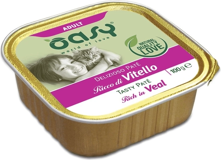 Oasy Tasty Pate Adult pate cu vițel, 100 g
