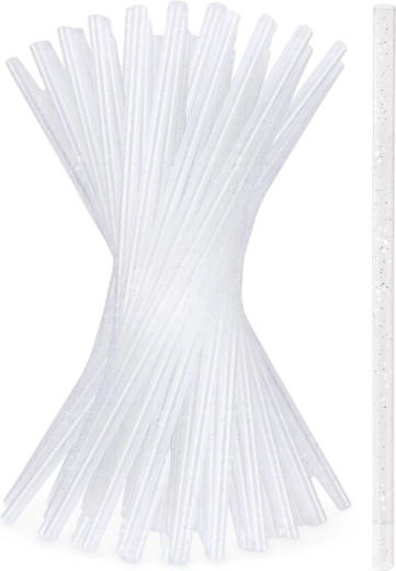 Set de paie sclipitoare reutilizabile 22 cm – 50 buc