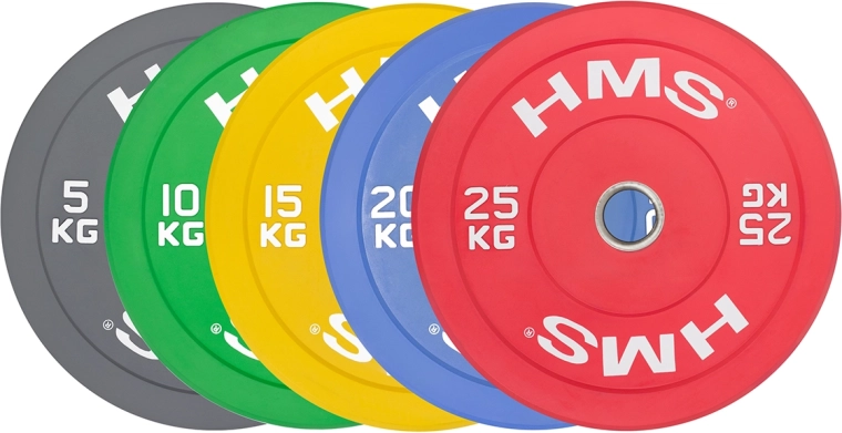 Disc bumper colorat HMS 15 kg