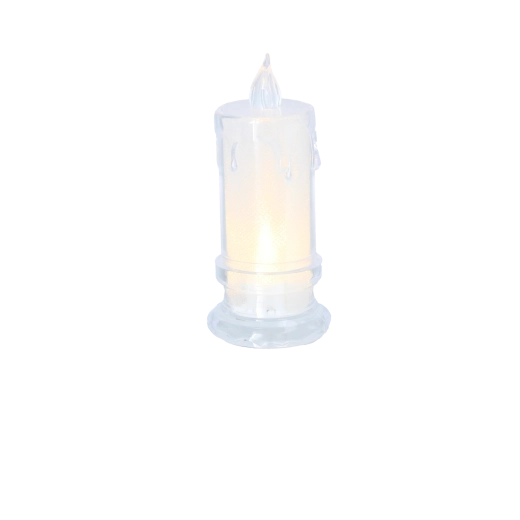 Lumânare LED 10,5 cm semitransparentă, mix de efecte