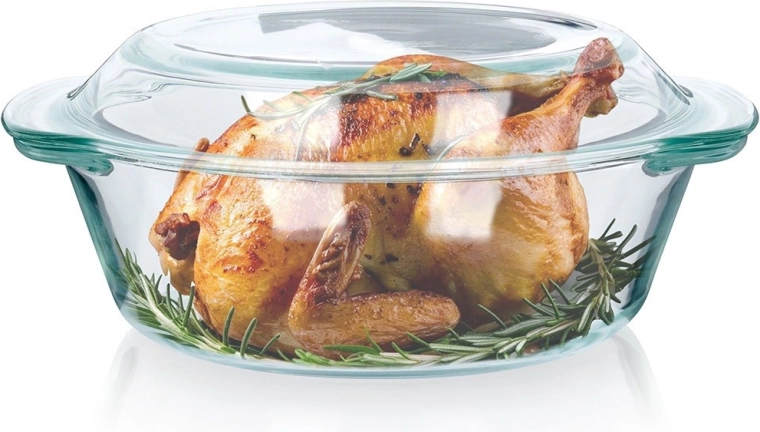 Tăvi termorezistente din sticlă cu capac 2 l + 750 ml Vilde