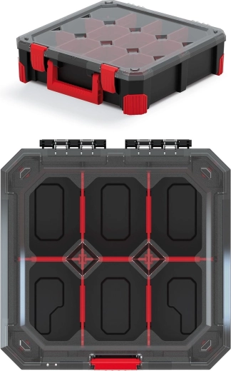 Organizator Titan cu 6 compartimente, capac transparent
