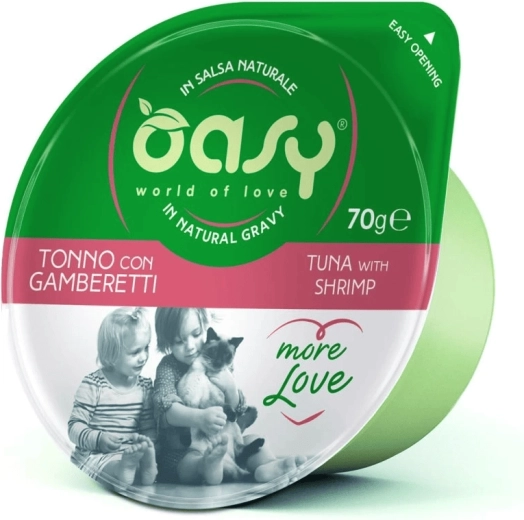 Oasy More Love ton cu creveți pahar 70 g