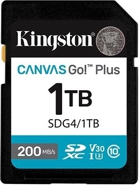 Card SD 1 TB Kingston Canvas Go! Plus 200 MB/s C10 U3 V30
