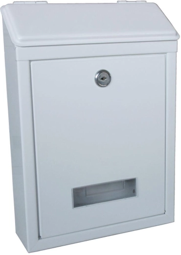 Cutie poștală albă 210 × 300 × 60 mm din oțel galvanizat