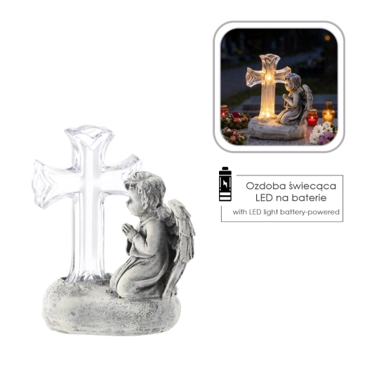 Figurină decorativă Modlitwa Krzyża cu iluminare LED - 1 bucată