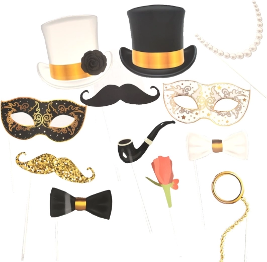 Set recuzită de petrecere pentru photobooth 12 buc.