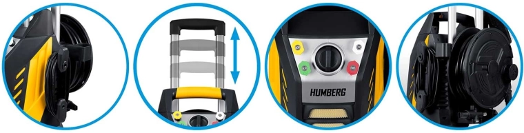 Tambur retractabil și mâner telescopic pentru manevrare ușoară