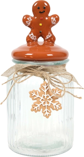 Borcan de sticlă pentru prăjituri Turtă dulce 11,4 × 21,5 cm