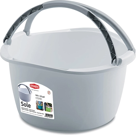 Găleată din plastic SOLE 16 l cu mâner ergonomic
