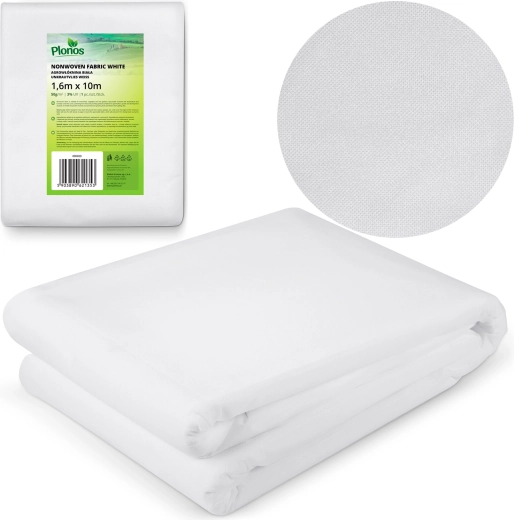 Agrotextil de acoperire 160 × 1000 cm PLONOS, alb, 50 g/m²