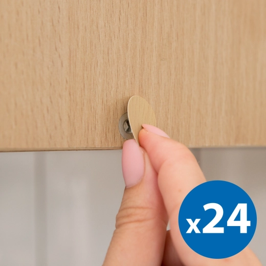 Capace autoadezive pentru șuruburi, 13 mm, stejar, 24 buc.