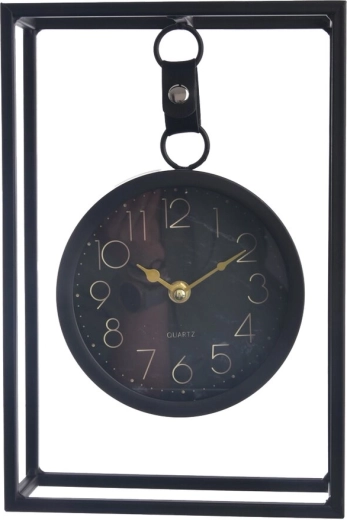 Ceas de masă din metal negru 31 cm