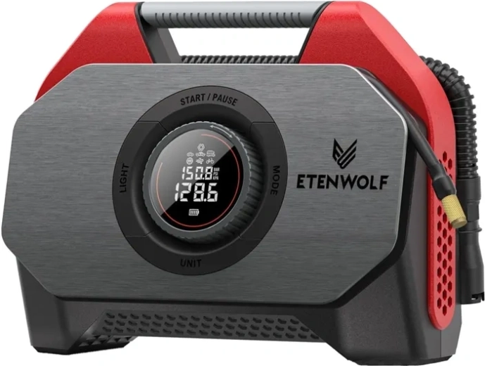 Compresor auto pe baterie Etenwolf S6 SE 11,03 bar, roșu