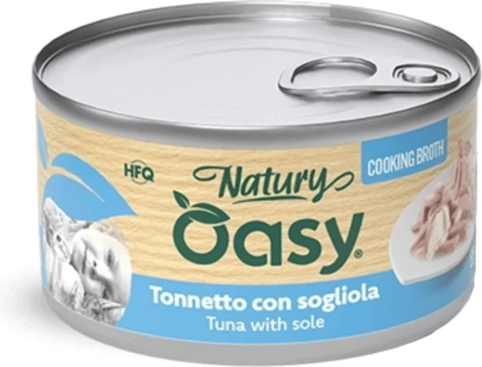 Oasy supă pentru pisici – ton cu limbă de mare 85 g