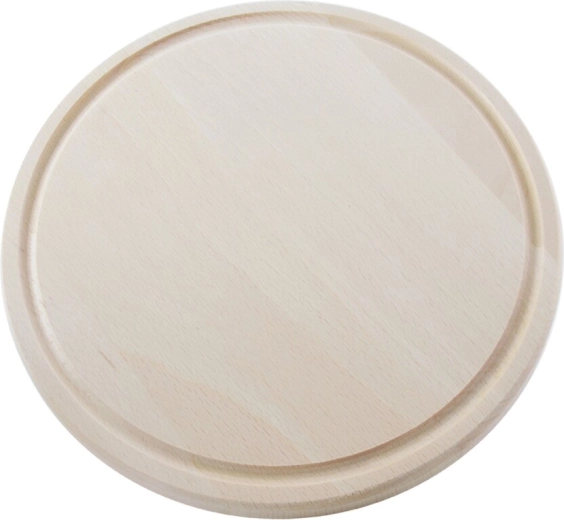 Tocător rotund din lemn cu șanț 25 cm