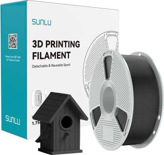 Filament Sunlu ASA pentru imprimante 3D negru 1,75 mm