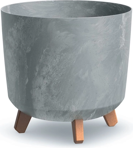 Ghiveci Gracia Tubus efect beton 29,8 cm gri