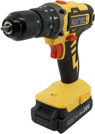 Mașină de găurit cu percuție cu acumulator ASIST GANGSTART 20 V cu baterie și încărcător