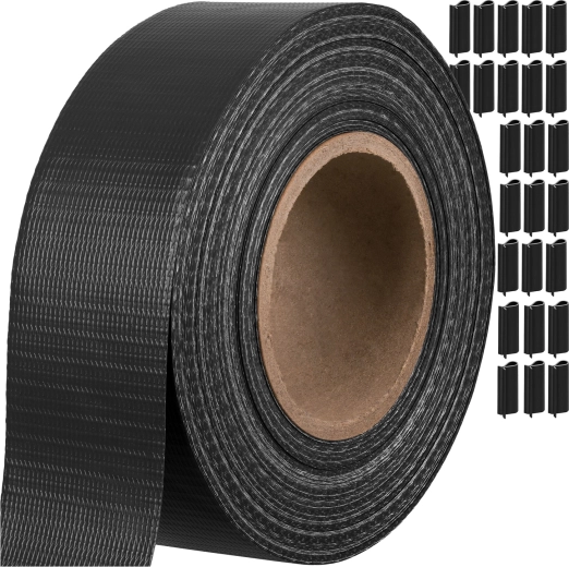 Bandă de umbrire pentru grădină Gardlov, antracit, 4,75 cm × 35 m, cu cleme