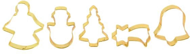 Set de forme decupatoare aurii pentru prăjituri TORO, 5 buc