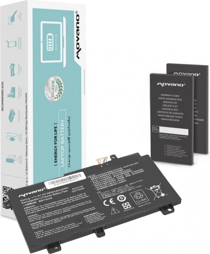 Baterie Movano B31N1726 pentru laptopuri Asus FX504, FX505 și FX80G (3900 mAh / 44 Wh)