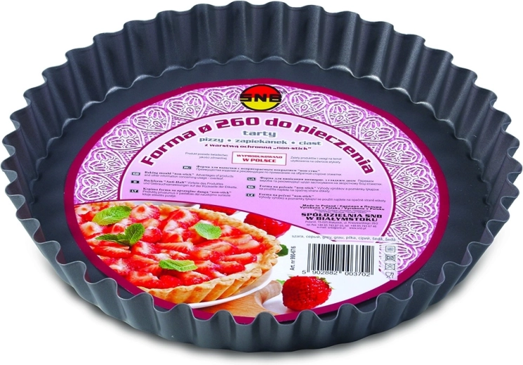 Formă de copt antiaderentă pentru tartă și pizza 26 cm, gri