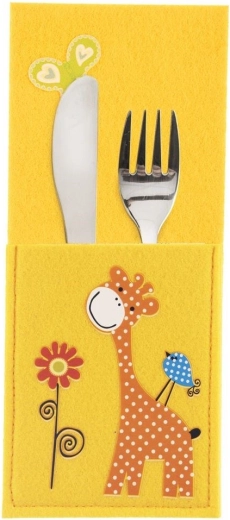 Orion husă pentru tacâmuri pentru copii girafă 21 × 9 cm