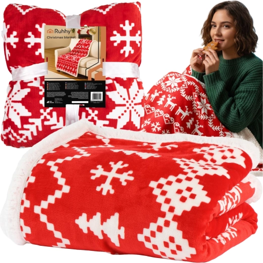 Pătură de Crăciun reversibilă Ruhhy 130 × 170 cm