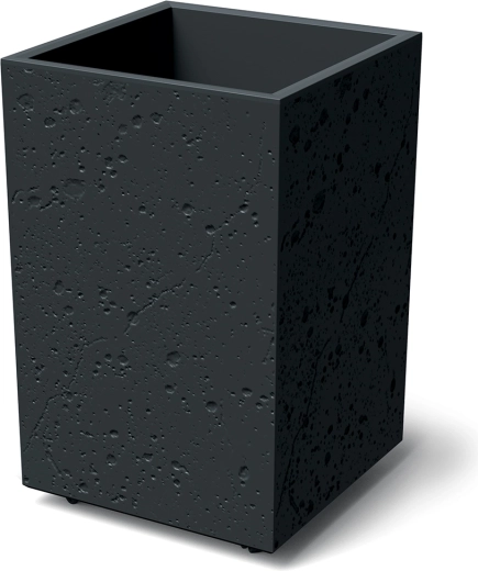 Ghiveci Sierra Square High efect beton 38,5 cm – negru
