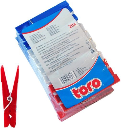 Cârlige de rufe din plastic 20 buc – set colorat