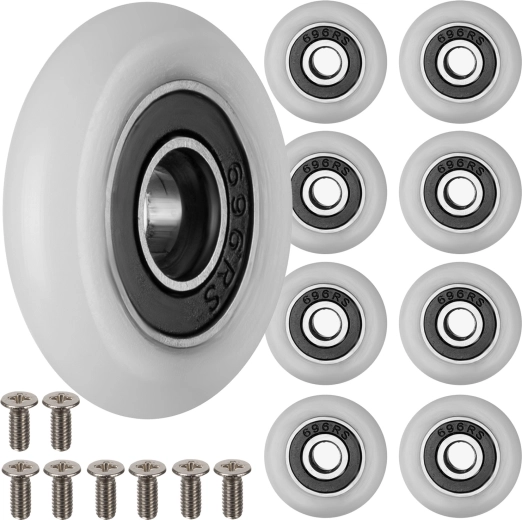 Ruhhy rotițe pentru cabina de duș cu rulment cu bile 23 × 6 mm (8 buc)