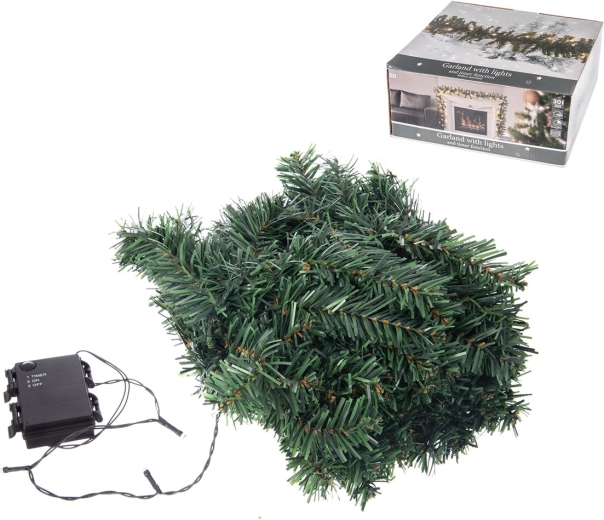 Ghirlandă luminoasă LED verde cu temporizator 270 cm (30 LED)