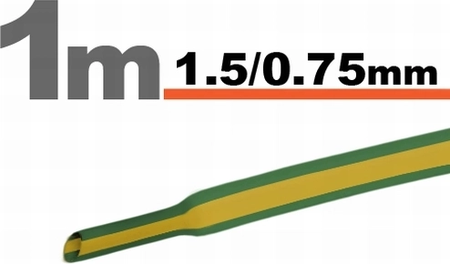Tub termocontractabil galben/verde 1,5/0,75 mm