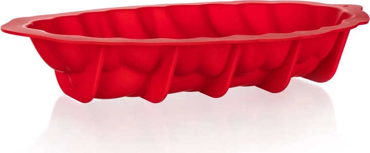 Formă din silicon pentru cozonac împletit 41 × 20,5 × 7 cm roșie Culinaria