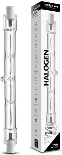 Bec halogen Modee R7S 118 mm 400 W alb cald, reglabil (dimmable)