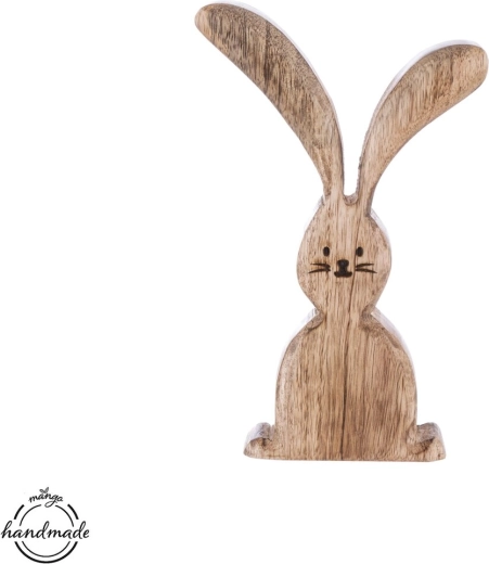 Decorațiune din lemn Iepuraș mango 20,2 cm