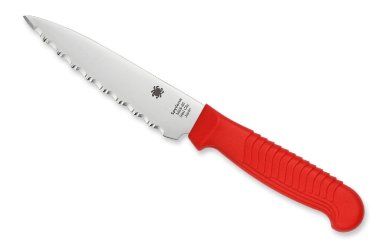 Cuțit universal mic Spyderco cu lamă zimțată