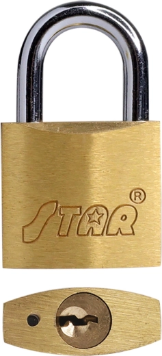 Lacăt STAR 40 mm din alamă, 3 chei